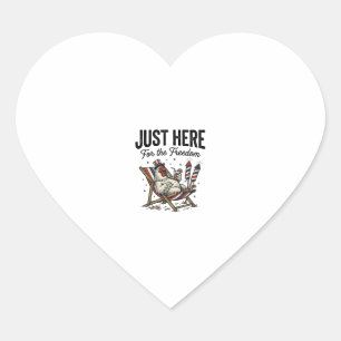 Funny Freedom Rooster Vintage Patriotic Shirt_1 Heart Sticker