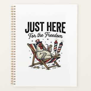Funny Freedom Rooster Vintage Patriotic Shirt_1 Planner