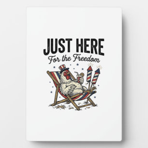 Funny Freedom Rooster Vintage Patriotic Shirt_1 Plaque