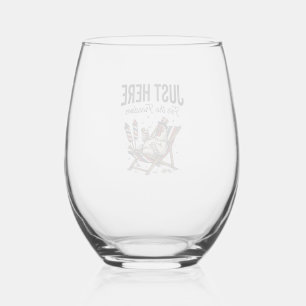 Funny Freedom Rooster Vintage Patriotic Shirt_1 Stemless Wine Glass