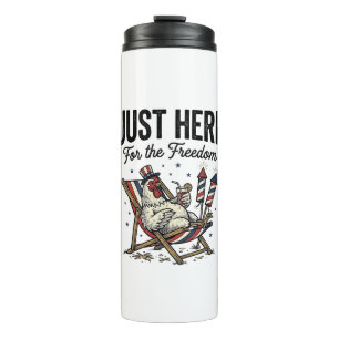 Funny Freedom Rooster Vintage Patriotic Shirt_1 Thermal Tumbler