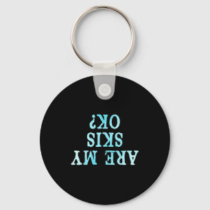 Funny Freestyle Skier Are My Skis Ok_ Winter Mount Key Ring