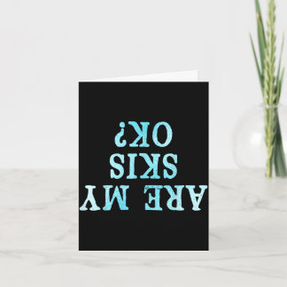 Funny freestyle skier are skis ok_ winter mountain card