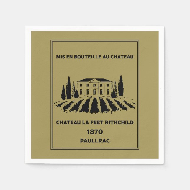 Funny French Birthday  Napkin (Front)