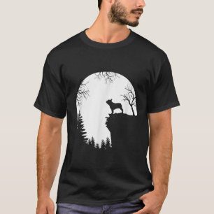 Funny French Bulldog And Moon Halloween Dog Lover T-Shirt