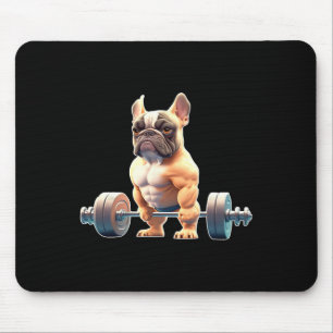 Funny French Bulldog Bodybuilding Gym Frenchie Wei Mouse Pad