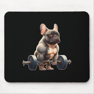 Funny French Bulldog Bodybuilding Gym Frenchie Wei Mouse Pad