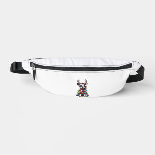 Funny French Bulldog Christmas Light Santa Hat Rei Bum Bags