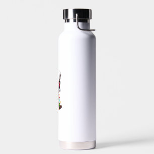 Funny French Bulldog Christmas Light Santa Hat Rei Water Bottle