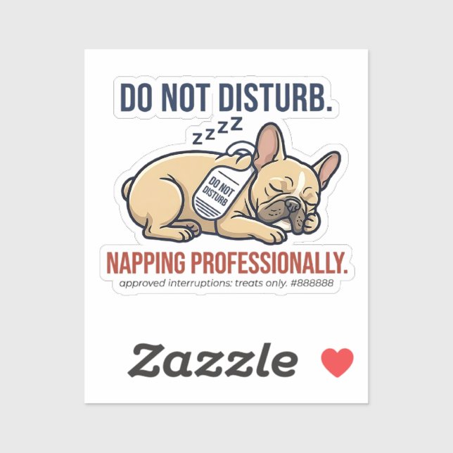 Funny French Bulldog Do Not Disturb Sleeping Frenc (Sheet)