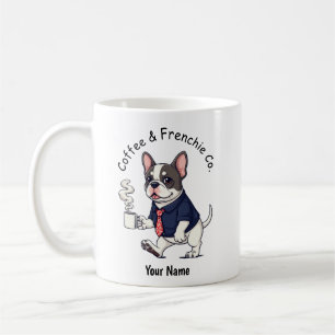 Funny French Bulldog Dog  Business Suit Coffee  Mug