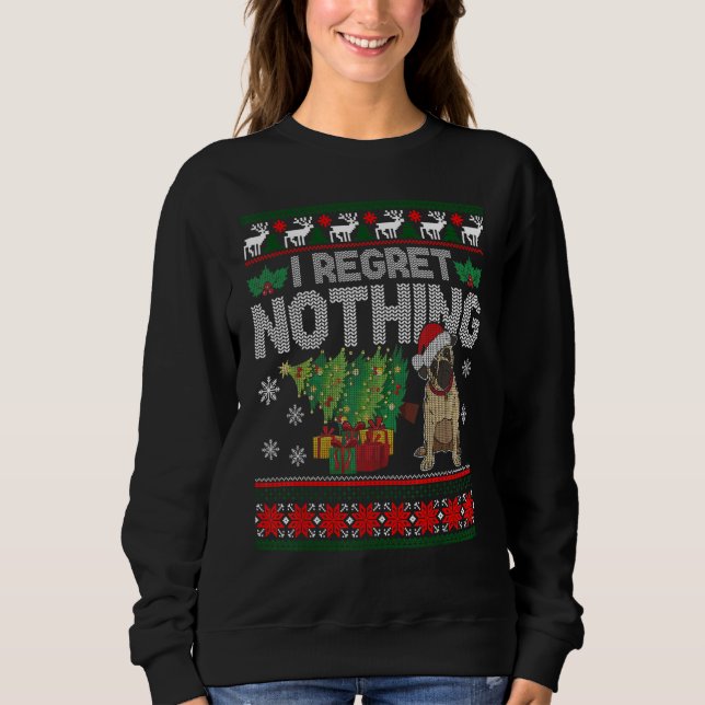Funny French Bulldog Dog Christmas   Pet Frenchie  Sweatshirt (Front)