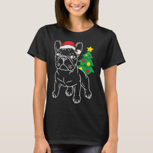 Funny French Bulldog Dog Puppy Christmas Tree Xmas T-Shirt