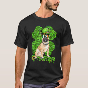 Funny French Bulldog Dog Shamrock St Patricks Day T-Shirt