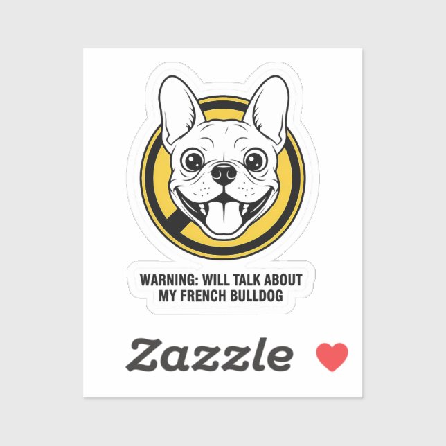 Funny French Bulldog Face Cute Frenchie Design (Sheet)