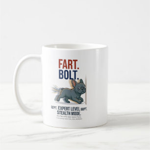 Funny French Bulldog Fart Bolt Dog Humor Gift Coffee Mug