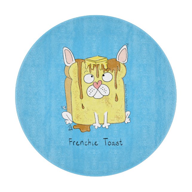 Funny French Bulldog Frenchie Cute Dog Cartoon Cutting Board (Front)