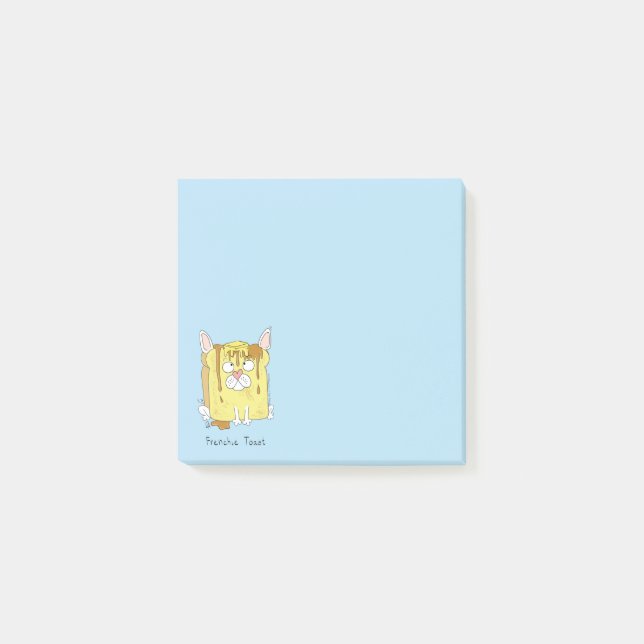 Funny French Bulldog Frenchie Dog Cartoon Post-it Notes (Front)