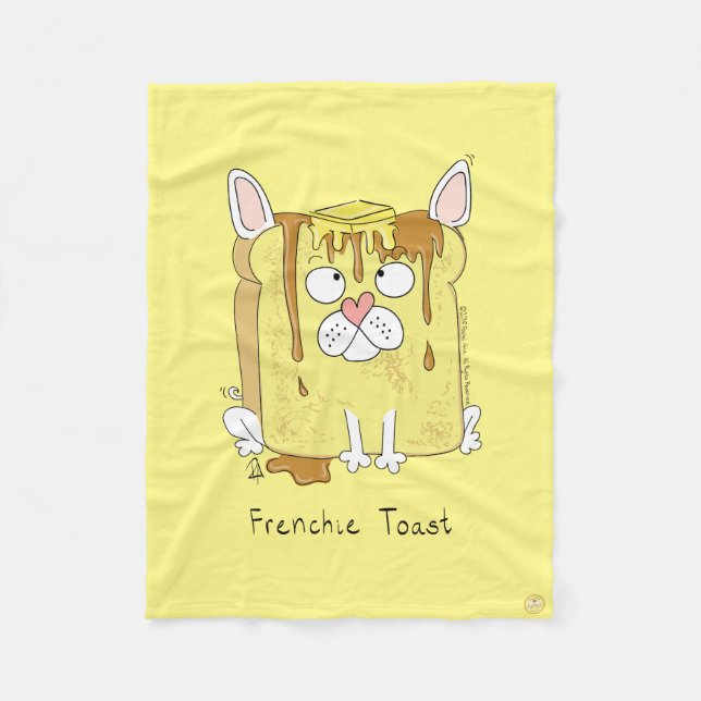 Funny French Bulldog Frenchie Dog Cute Kids Fleece Blanket (Front)