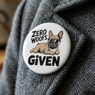 Funny French Bulldog Frenchie Lover Antisocial Dog 6 Cm Round Badge
