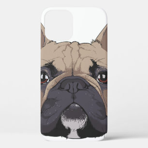 Funny French Bulldog Head Dog iPhone 12 Pro Case