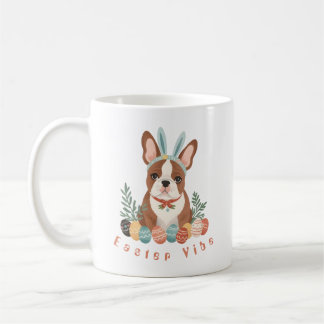 Funny French Bulldog in Easter Bunny Ears Coffee Mug