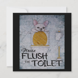 Funny French Bulldog In Toilet   Dog Lover Gifts Holiday Card