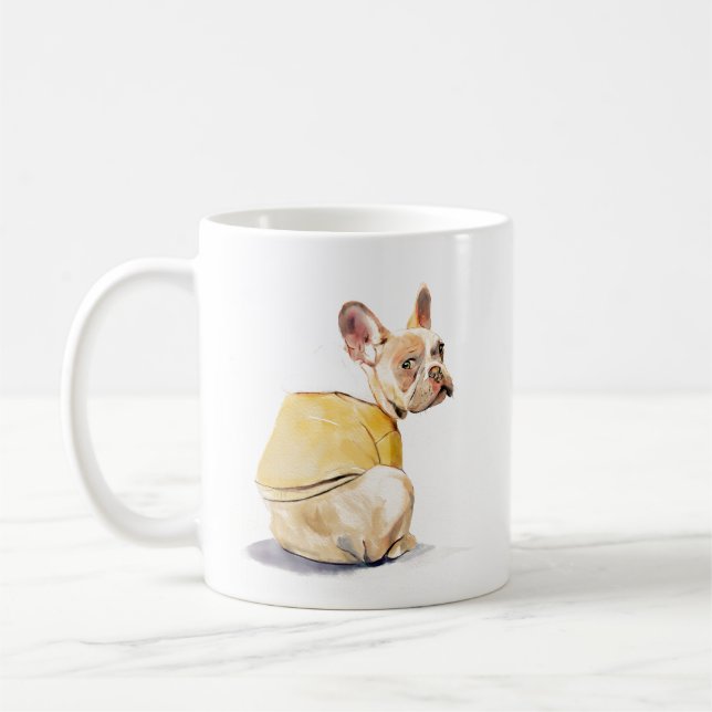 Funny French Bulldog Mug – Frenchie Coffee Mug (Left)