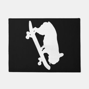 Funny French Bulldog On Skateboard Art Boys Men Doormat