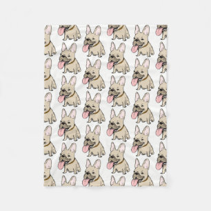 Funny French Bulldog Pattern Fleece Blanket