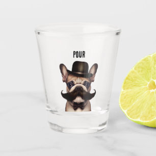 Funny French Bulldog Pour Custom  Shot Glass