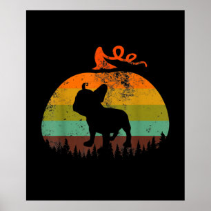 Funny French Bulldog Pumpkin Halloween Gift Poster