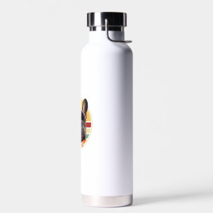 Funny French Bulldog Retro Outfits Clothes Cute Fr Water Bottle