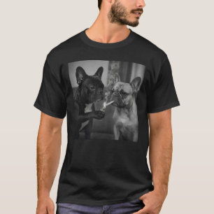 Funny French Bulldog Smoking Cigarette Frenchie Gi T-Shirt