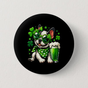 Funny French Bulldog St. Patricks 6 Cm Round Badge