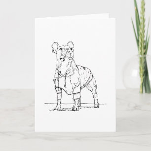Funny French Bulldog–  Thinking Of You Card