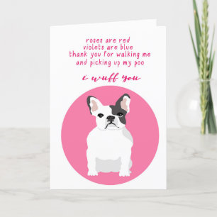 Funny French Bulldog Valentines' Day Card