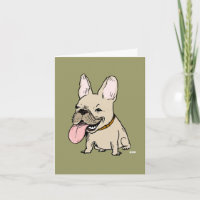 Funny French Bulldog with Huge Tongue Sticking Out