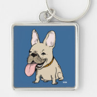 Funny French Bulldog with Huge Tongue Sticking Out