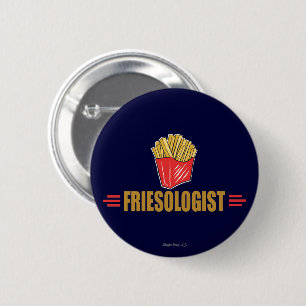Funny French Fries 6 Cm Round Badge