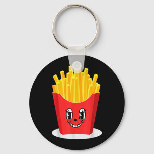Funny French fries Costume Halloween Fries Lovers Key Ring