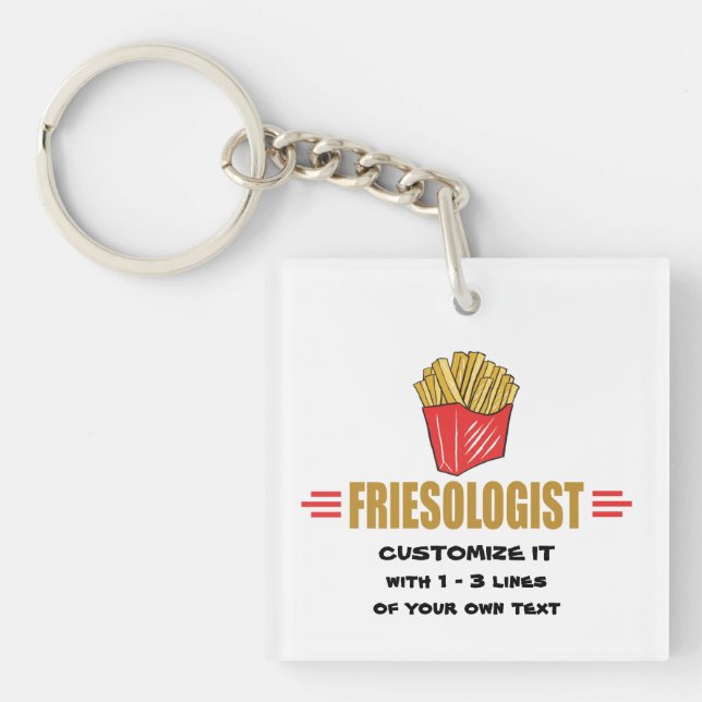 Funny French Fries Key Ring (Front)