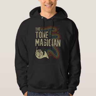 Funny French Horn, Tone Magician Hornist Horn Play Hoodie