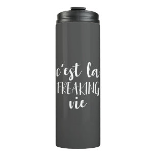 Funny French Humour Black Francophile Paris Gift Thermal Tumbler