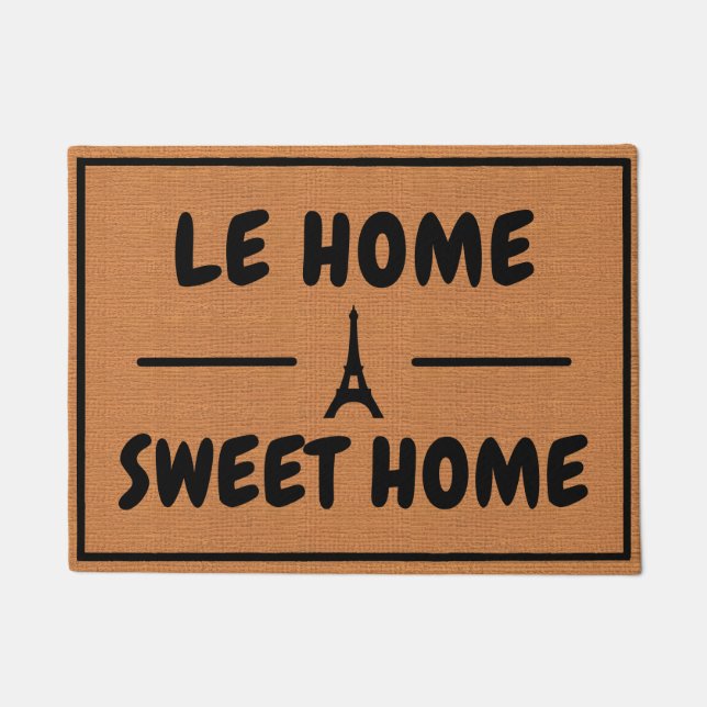 Funny French Humour Rustic Brown Minimalist Doormat (Front)