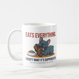 Funny Frenchie Chaos Dog Mum Cartoon Art Coffee Mug