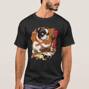 Funny Frenchie French Bulldog Chef Cooking Food Do T-Shirt