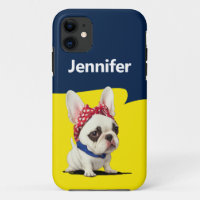 Funny Frenchie Rosie the Riveter Parody