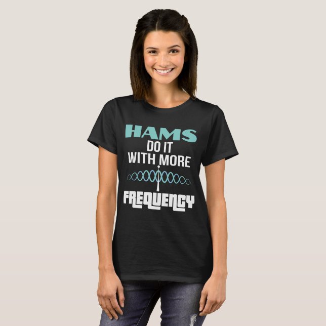 Funny Frequency Ham Radio Operator T-shirt Gift (Front Full)