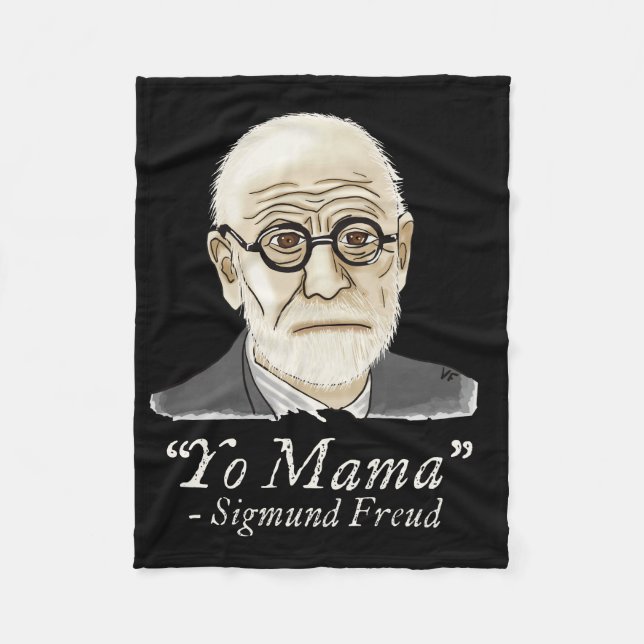 Funny Freud Psychology Fleece Blanket (Front)